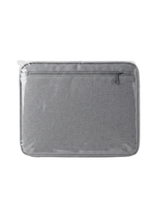 Minimalist Grey Laptop Sleeve with Front Zipper Pocket | Protective Notebook & Tablet Carrying Case