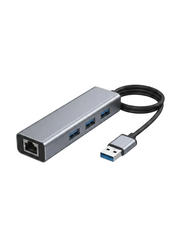 USB 3.0 to RJ45 Gigabit Ethernet Adapter with 3-Port USB Hub