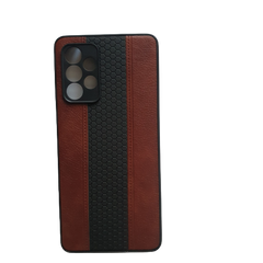 Samsung A52 Stripped Phone Case brown