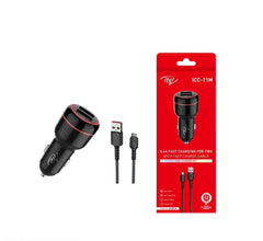 Itel ICC-11M 3.4A Dual Fast Charging Car Charger Kit