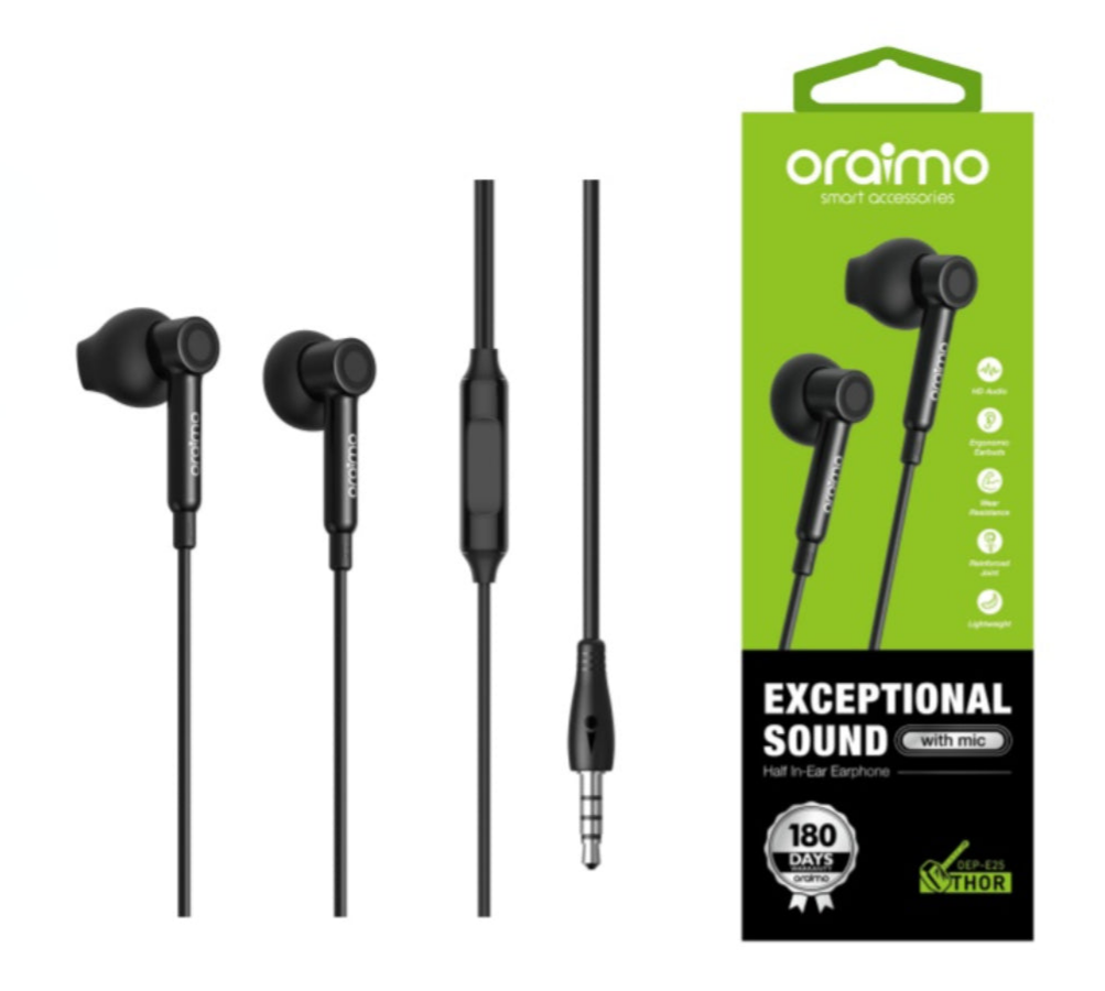 Oraimo Thor Earphone - Black