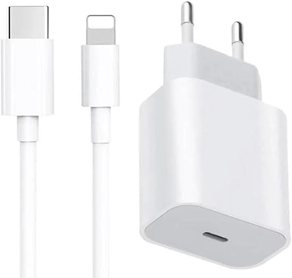25W USB-C Fast Charging Adapter and Cable Compatible With Type-C Devices and i-Phone 15 upwards (White)