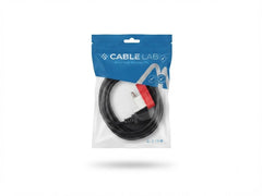 A black multi-pin cable from CABLE LAB, packaged in a clear plastic bag with a blue header card, shown against a plain white background.