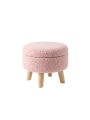 Minhaj Homeware Round Upholstered Foot Stool (DY4-PK)