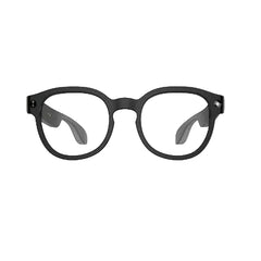 Black eyeglasses on a white background