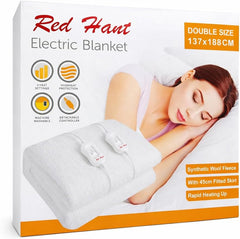 Red Hant Double Bed  Electric Blanket ( EB-1002) Polyester White Blanket