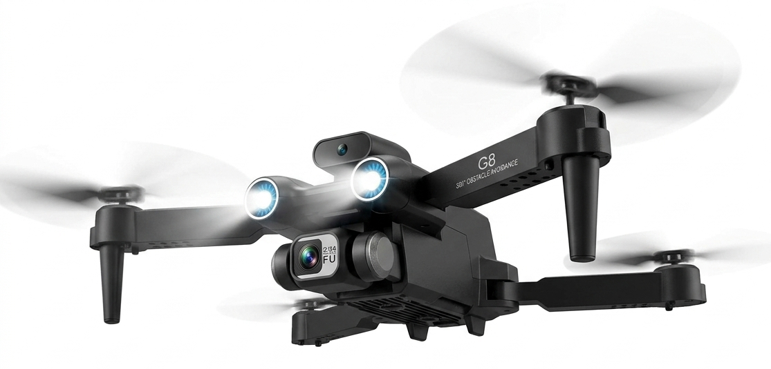 G8 Foldable Smart Drone with 360 Obstacle Avoidance