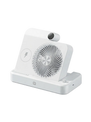 E6 Multifunctional Desktop Fan | Personal Desk Cooler with Built-In Mobile Phone Charger & LED Display