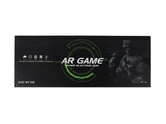 A long, rectangular black product box with green and white futuristic text and graphics, photographed against a clean white background.