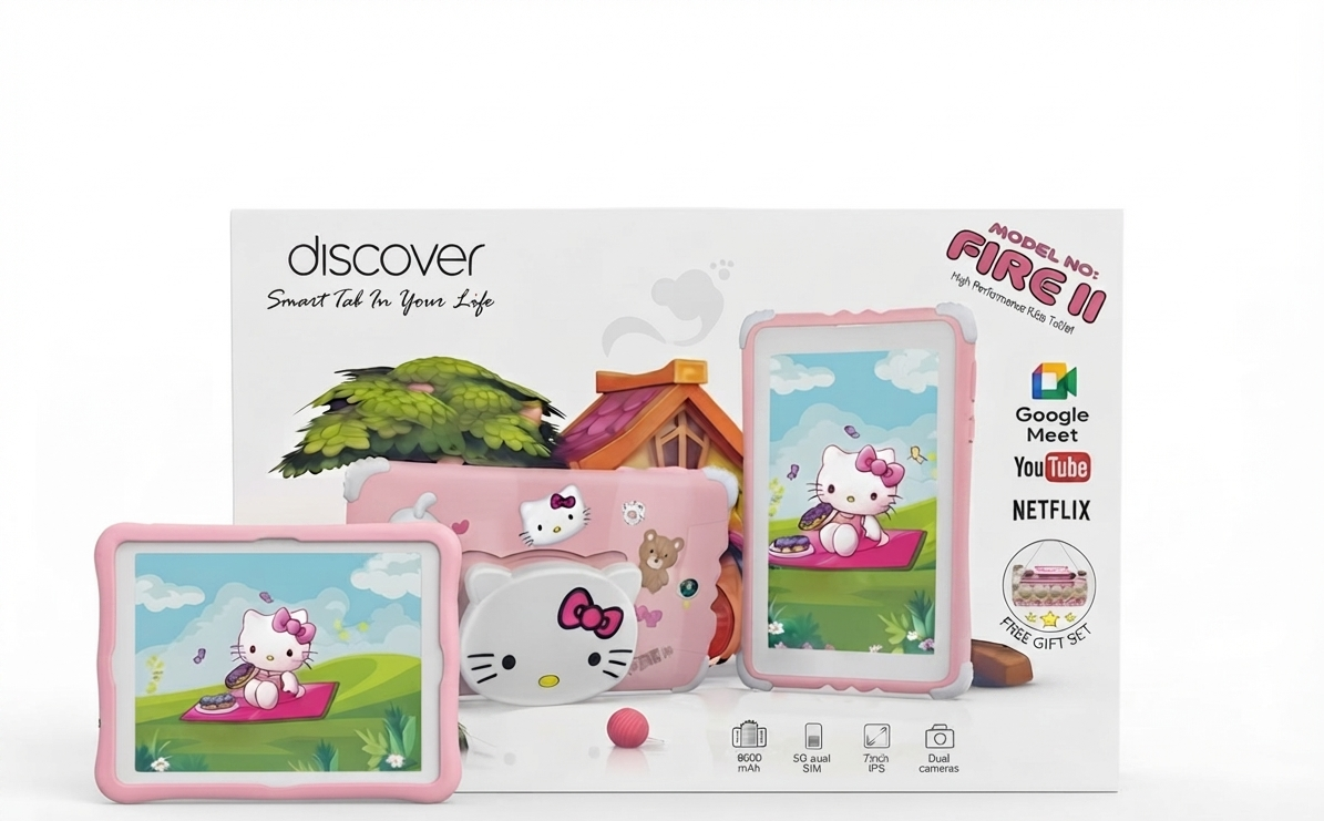 Discover Fire II Kids Table| 7-Inch 5G Dual SIM Educational Tablet