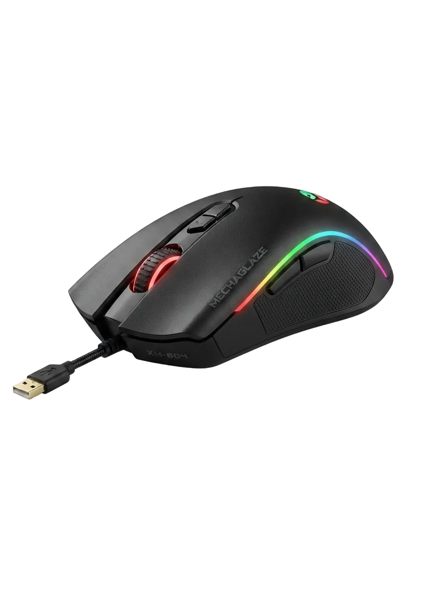 Mikuso XM-604 Mechaglaze RGB Gaming Mouse