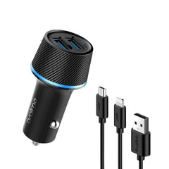 Fast Car Charger Dual Port USB with (Lightning & micro cable) -OCC-21DML
