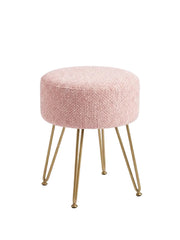 Minhaj Homeware Velvet Storage Ottoman Stool (DY11-PK)
