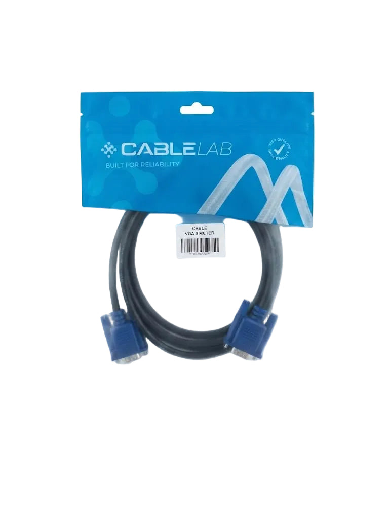 Cable Lab VGA to VGA extension cable in its original blue and white retail packaging, shown against a plain white background.