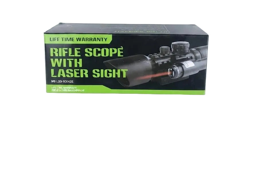 Rifle Scope with Laser Sight