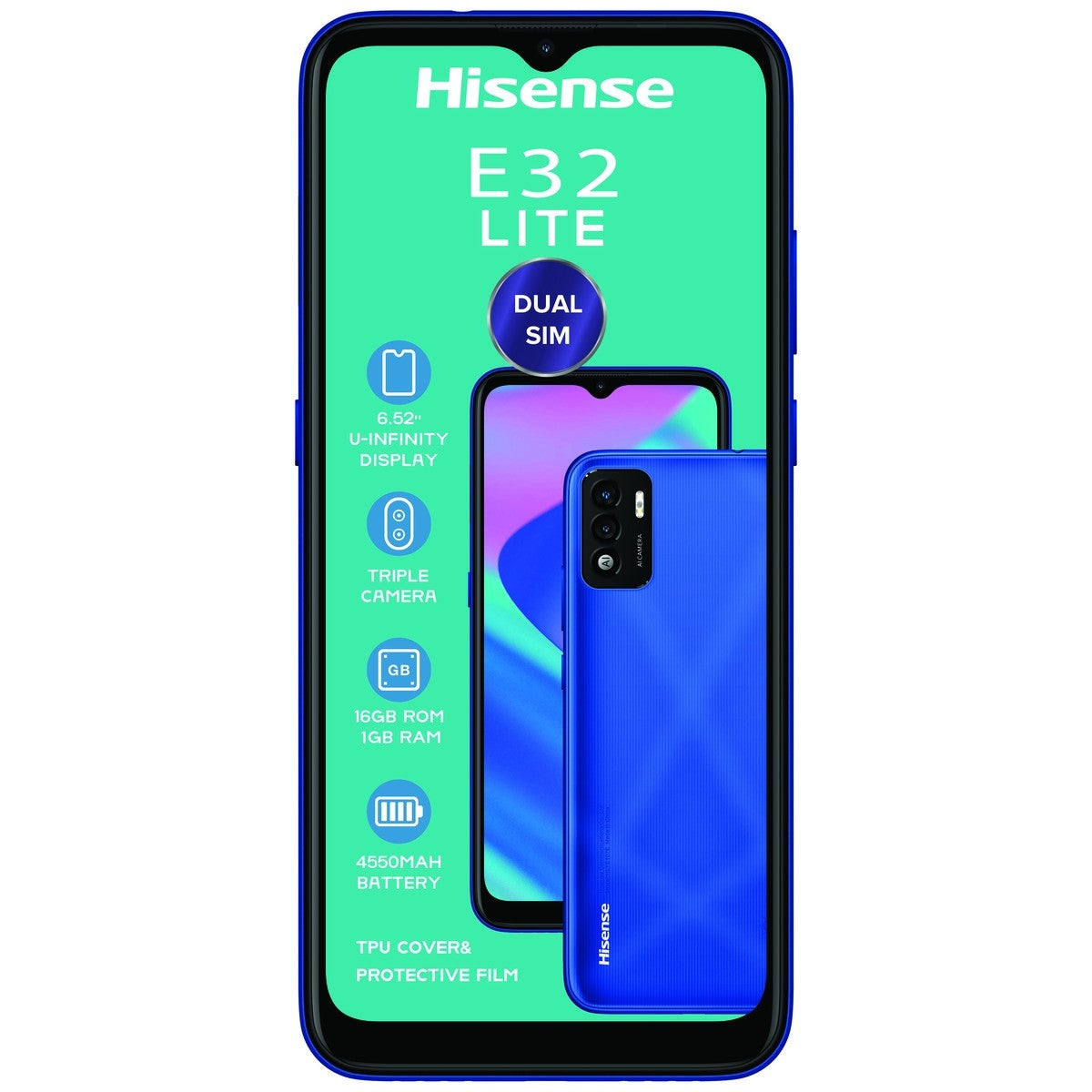 Hisense E32 LITE Dual Sim 16GB 6.5 Inch Display