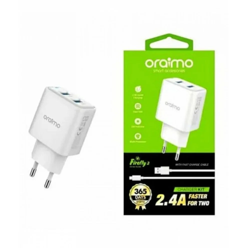 Oraimo Charger with  Micro usb cable -Firefly 2