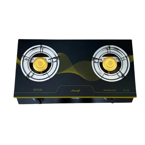 Condere Two Burner Auto Ignition Tempered Glass Gas Stove - RH-2000A
