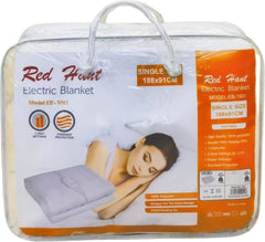 Red Hant Electric Single  Blanket ( 91 cm X 188 cm ) Polyester White Blanket