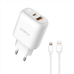 Oraimo PowerCube 3 Pro 18W Fast Charging Charger Kit with Lightning Cable- E94D/L53