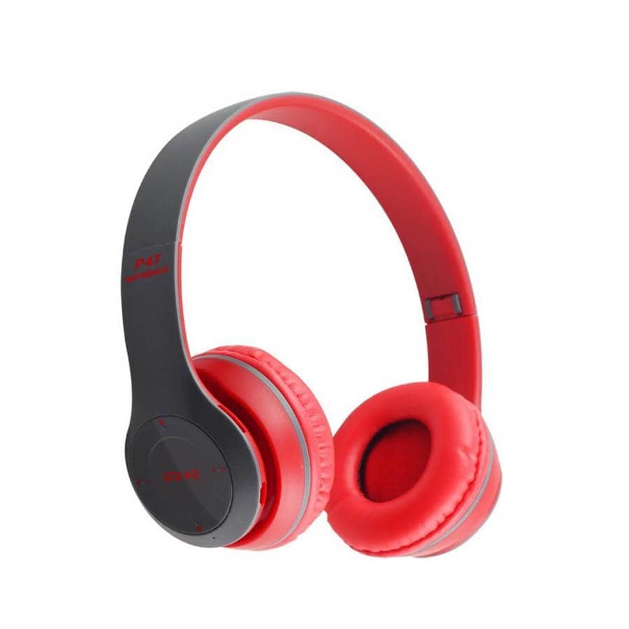 P47 Wireless Bluetooth Headphones red