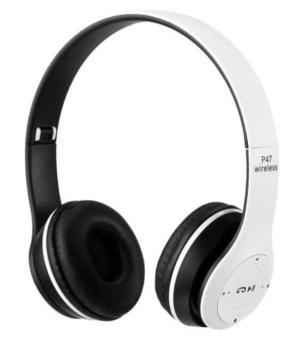 P47 Wireless Bluetooth Headphones white