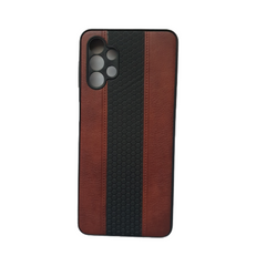 Samsung A32 Stripped Leather Phone Case brown