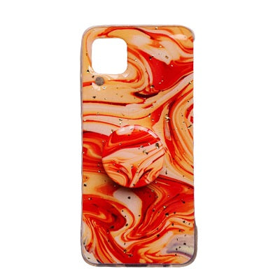 Huawei P40 Lite Fancy Marble Effect Phone Covers orange