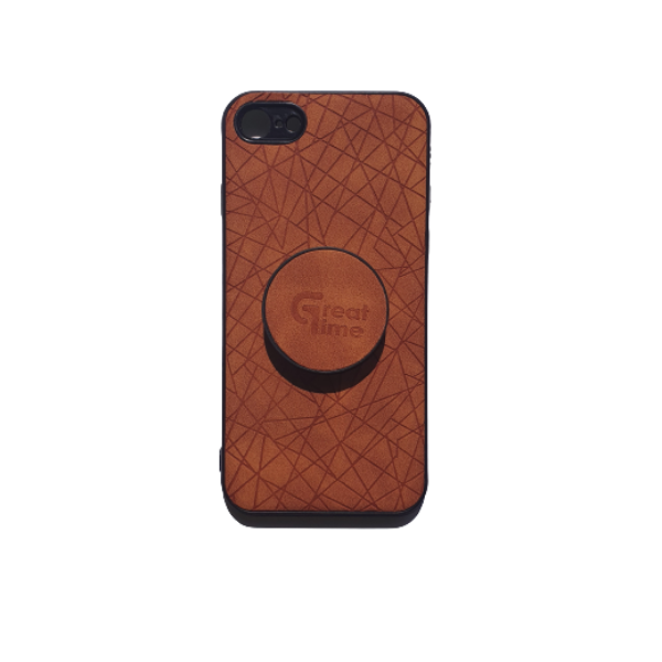 I-Phone 7 leather cover brown